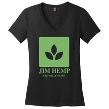 Load image into Gallery viewer, Jim Hemp Original District Made Ladies Perfect Weight V-Neck T-Shirt - Jim Hemp Inc