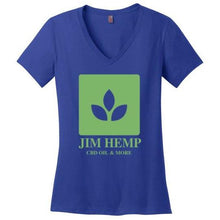 Load image into Gallery viewer, Jim Hemp Original District Made Ladies Perfect Weight V-Neck T-Shirt - Jim Hemp Inc