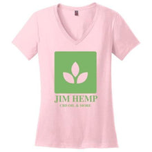 Load image into Gallery viewer, Jim Hemp Original District Made Ladies Perfect Weight V-Neck T-Shirt - Jim Hemp Inc