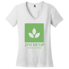 Load image into Gallery viewer, Jim Hemp Original District Made Ladies Perfect Weight V-Neck T-Shirt - Jim Hemp Inc